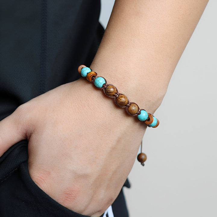 FREE Today: Bohemian Braided Bracelet Turquoise & Coffee Brown Cord Jewelry - image 6