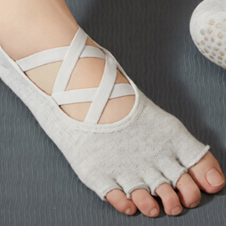 Olivenorma Anti-Slip Cross-Strap Socks for Yoga Pilates & Barre Women's Yoga Socks - image 6