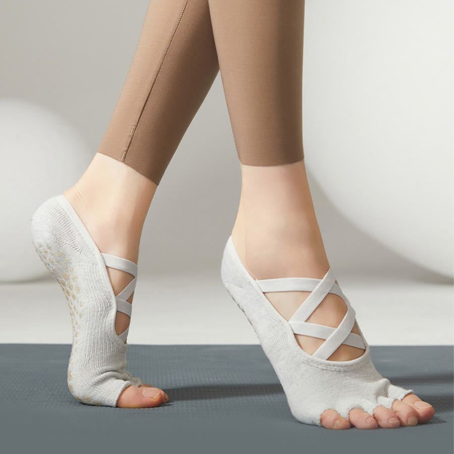 Olivenorma Anti-Slip Cross-Strap Socks for Yoga Pilates & Barre Women's Yoga Socks - image 8