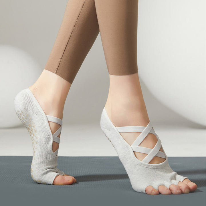 Olivenorma Anti-Slip Cross-Strap Socks for Yoga Pilates & Barre Women's Yoga Socks - image 8