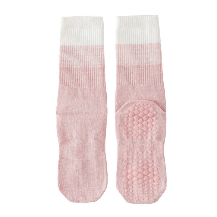 Olivenorma Two-Tone Crew Length Non-Slip Silicone Dot Women's Yoga Socks - Pink - 10 Pairs - image 6