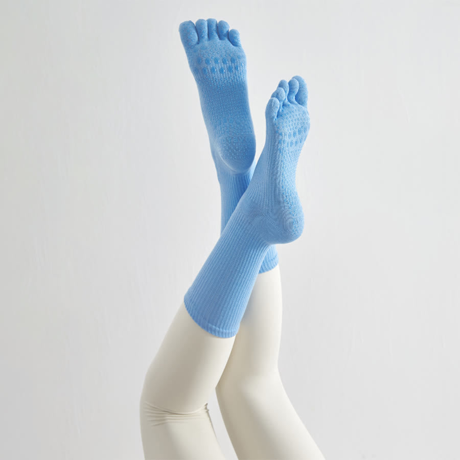 Olivenorma Stable Traction Five-Toe Calf Non-Slip for Yoga Practice Women's Yoga Socks - image 4
