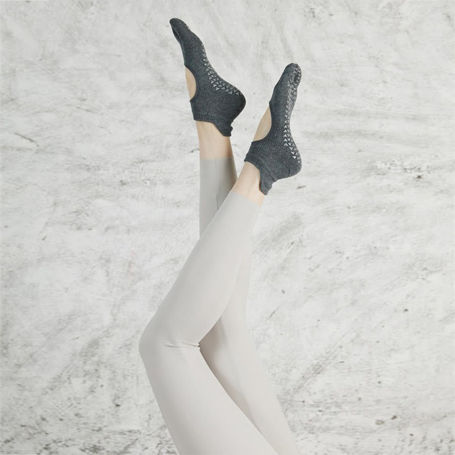 Olivenorma Multi-Sport Five-Toe Non-Slip Socks with Open Side Women's Yoga Socks - Blended Grey & Full Toe - 10 Pairs - image 18