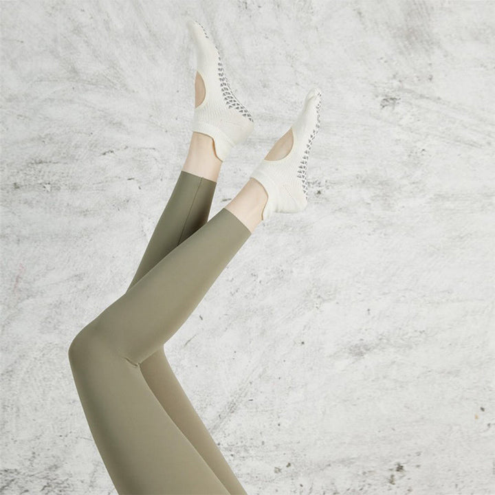 Olivenorma Multi-Sport Five-Toe Non-Slip Socks with Open Side Women's Yoga Socks - Cream White & Full Toe - 10 Pairs - image 19