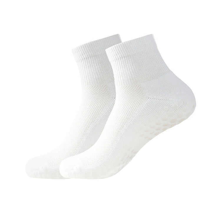 Olivenorma Enhanced Traction Non-Slip Crew Socks for Yoga & Pilates Women's Yoga Socks - White - 10 Pairs - image 13