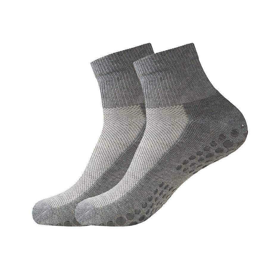 Olivenorma Enhanced Traction Non-Slip Crew Socks for Yoga & Pilates Women's Yoga Socks - Dark Gray - 10 Pairs - image 18