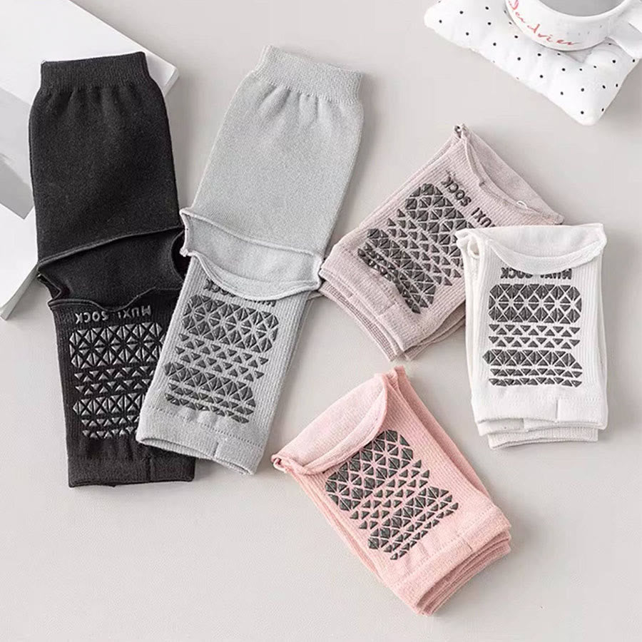 Olivenorma Breathable Mid-Calf Non-Slip Socks with Open Toe & Heel Women's Yoga Socks - image 2