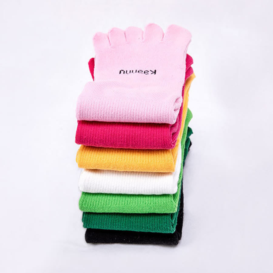 Olivenorma Knee-High Five-Toe Non-Slip Grip for Warmth & Stability Women's Yoga Socks - image 17