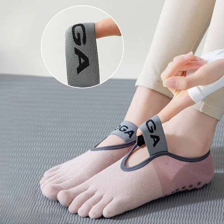 Olivenorma Low-Profile Five-Toe Non-Slip Socks for Yoga Pilates & Dance Women's Yoga Socks - image 3