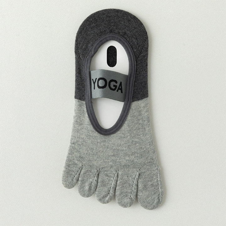 Olivenorma Low-Profile Five-Toe Non-Slip Socks for Yoga Pilates & Dance Women's Yoga Socks - Light Gray - 10 Pairs - image 17