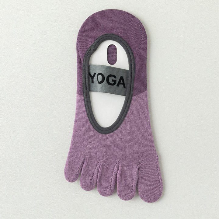 Olivenorma Low-Profile Five-Toe Non-Slip Socks for Yoga Pilates & Dance Women's Yoga Socks - Purple - 10 Pairs - image 15