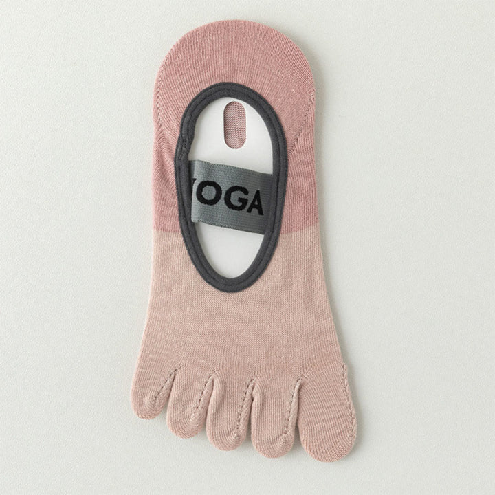 Olivenorma Low-Profile Five-Toe Non-Slip Socks for Yoga Pilates & Dance Women's Yoga Socks - Pink - 10 Pairs - image 2