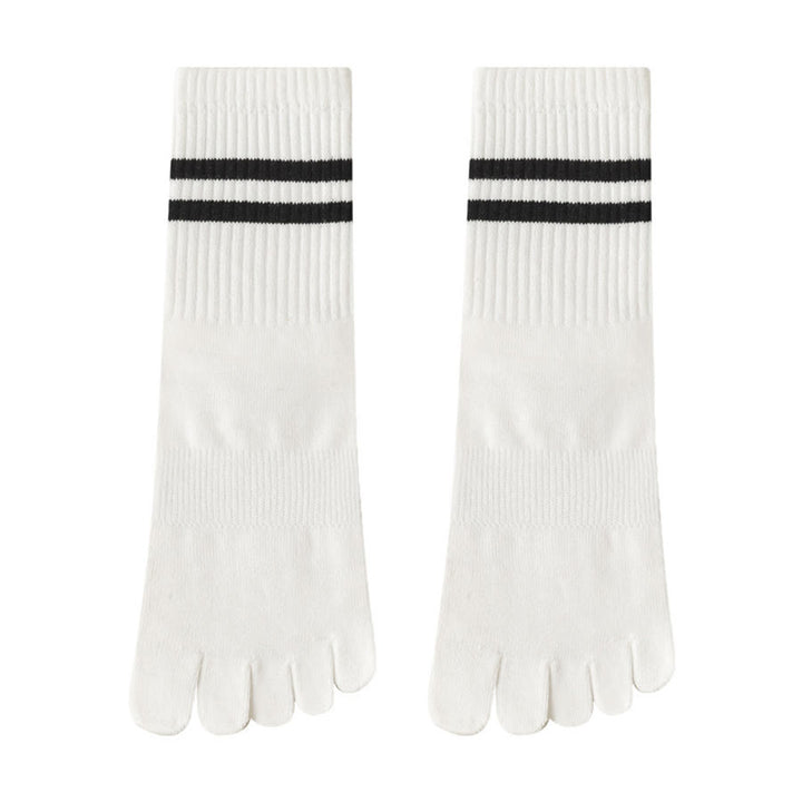 Olivenorma Full Sole Silicone Grip Cushioned Elastic Knit Crew Length Women's Yoga Socks - White - 10 Pairs - image 13
