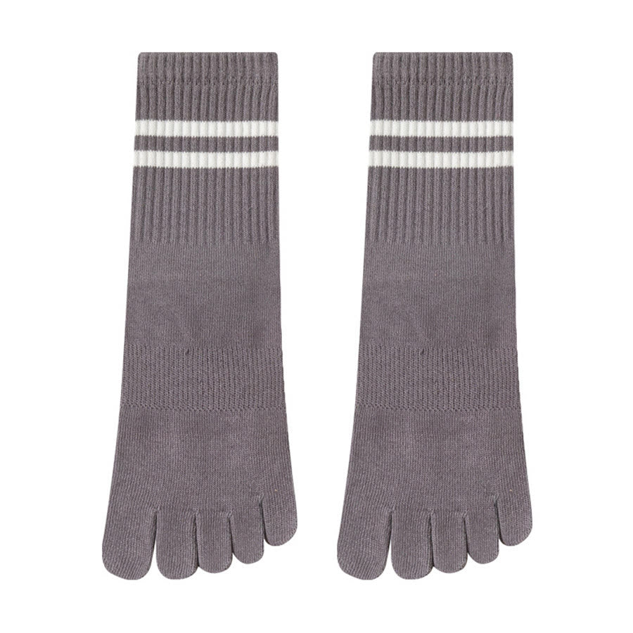 Olivenorma Full Sole Silicone Grip Cushioned Elastic Knit Crew Length Women's Yoga Socks - Gray - 10 Pairs - image 23