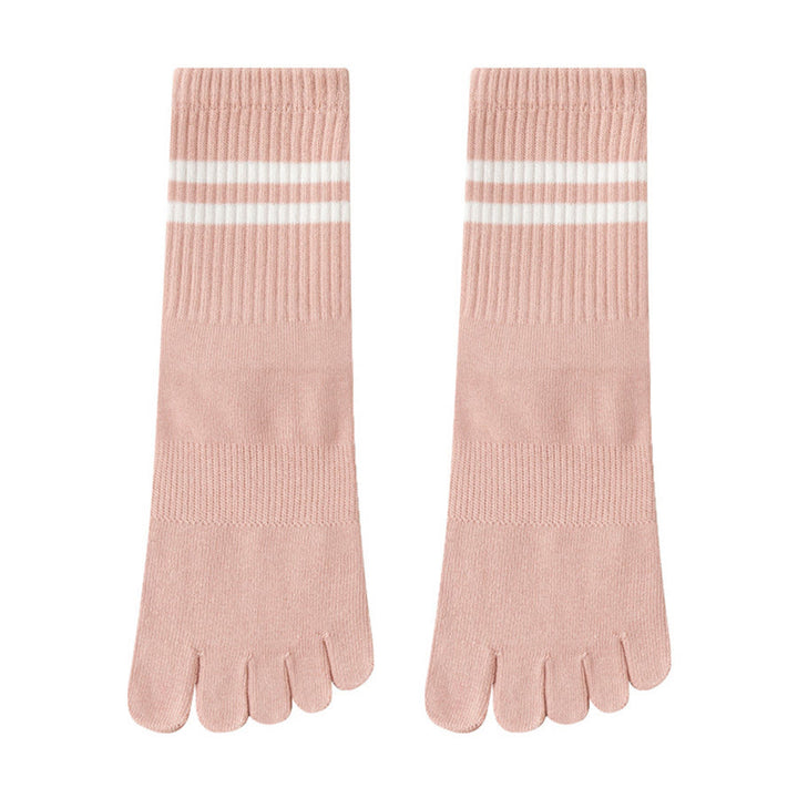 Olivenorma Full Sole Silicone Grip Cushioned Elastic Knit Crew Length Women's Yoga Socks - Pink - 10 Pairs - image 15