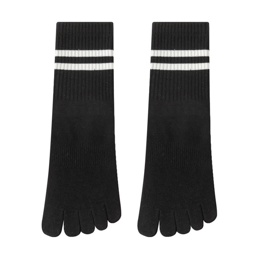 Olivenorma Full Sole Silicone Grip Cushioned Elastic Knit Crew Length Women's Yoga Socks - Black - 10 Pairs - image 24