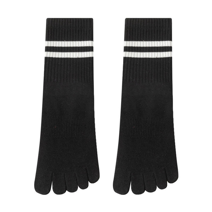Olivenorma Full Sole Silicone Grip Cushioned Elastic Knit Crew Length Women's Yoga Socks - Black - 10 Pairs - image 24