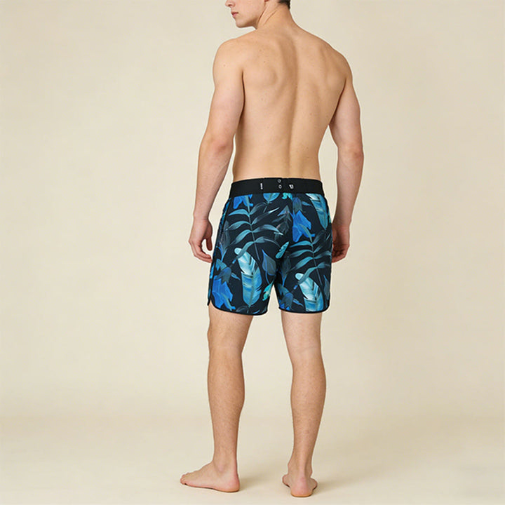 Olivenorma Outdoor Surf Style Large Tropical Foliage Print Comfort Loose Men's Short Pants - image 3