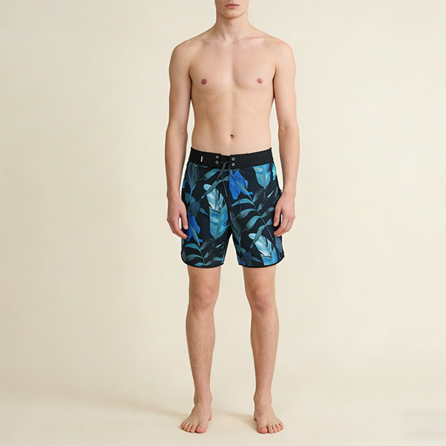 Olivenorma Outdoor Surf Style Large Tropical Foliage Print Comfort Loose Men's Short Pants - image 1