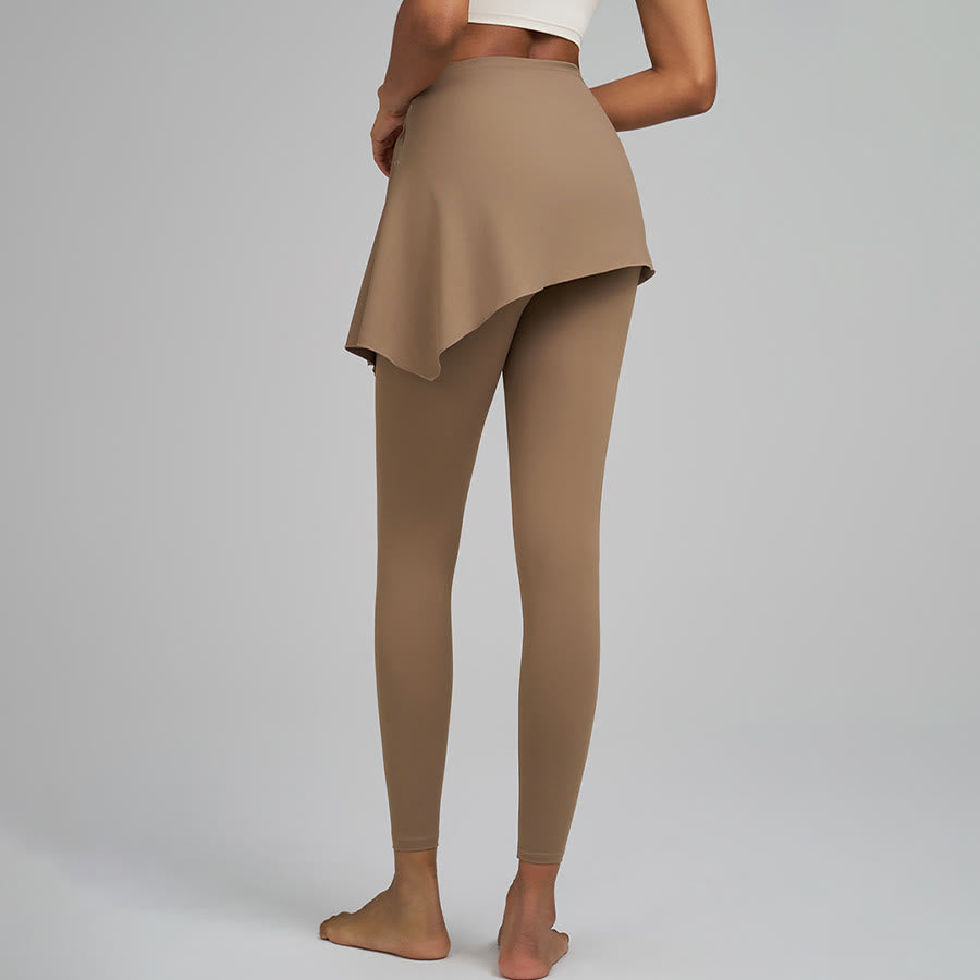 Olivenorma Wrap Skirt Detail High Waist Full-Length Women's Yoga Pants - image 7