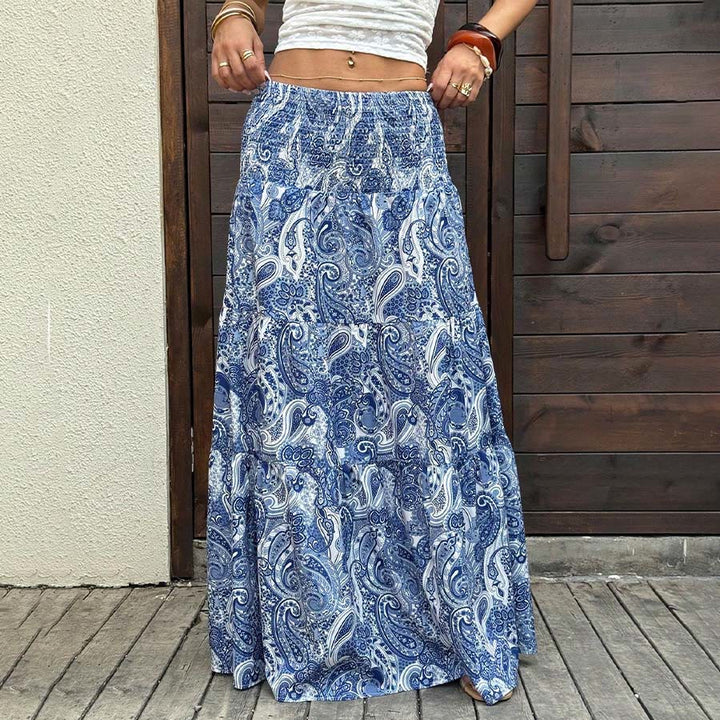 Olivenorma Resort Paisley Print High Waist Tiered Maxi Women's Dress - image 31