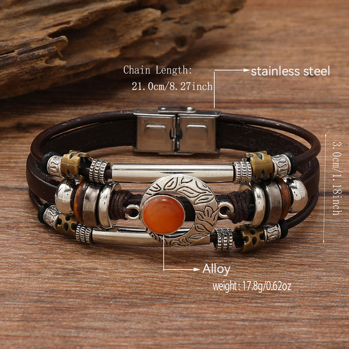 FREE Today: Natural Multi-colored Turquoise Stainless Steel Leather Bracelet - image 51