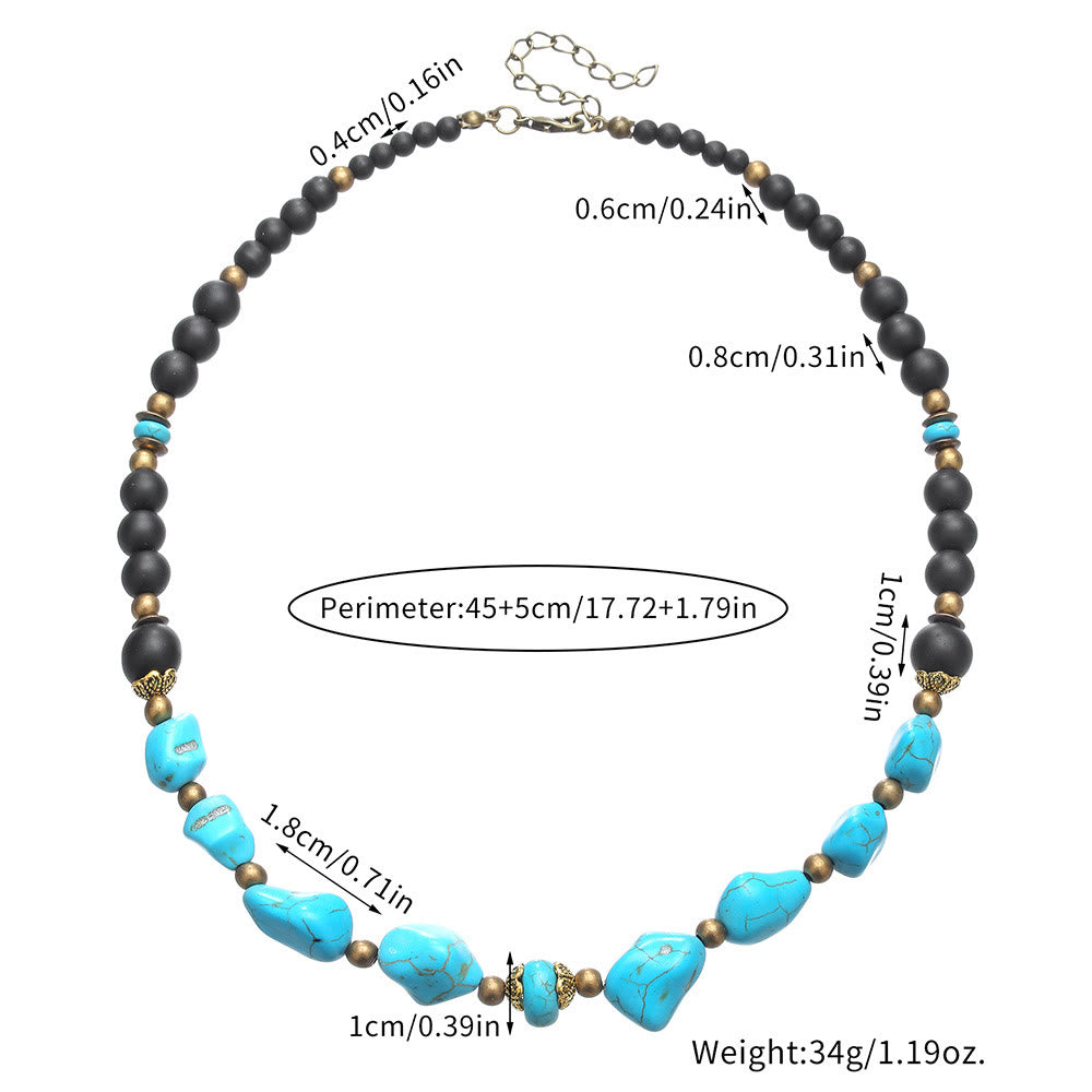 FREE Today: Turquoise Black Onyx Beaded Necklace - image 3