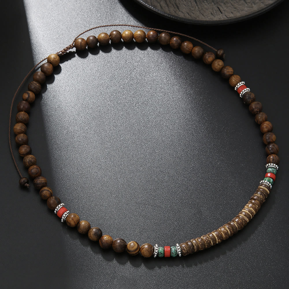 FREE Today: Turquoise Black Onyx Beaded Necklace - Wood Bead & African Turquoise - image 11