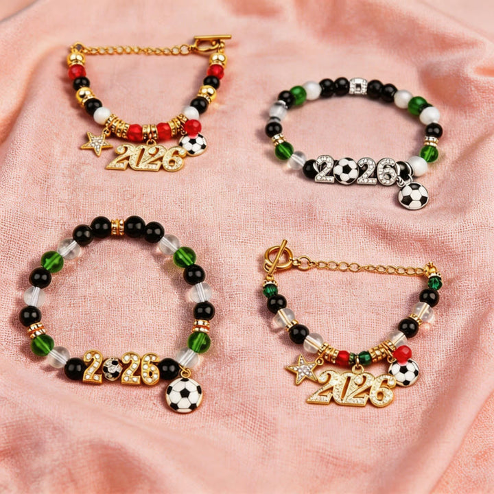 FREE Today: Football Fan Stretch Cup 2026 Soccer Beaded Bracelet - image 0