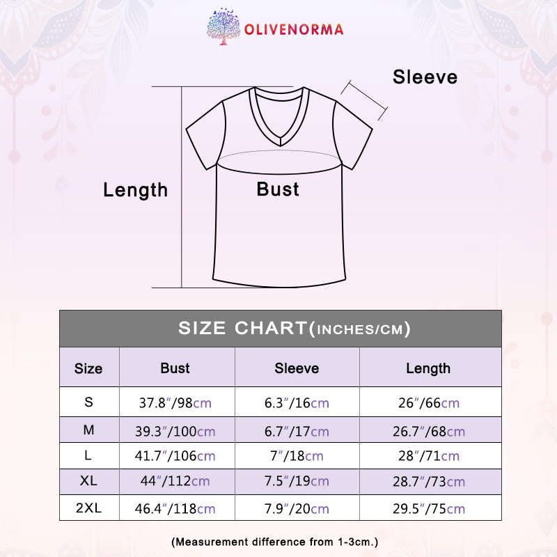 Olivenorma Elegant Boho Lotus Dot Line Art Yoga Print Women's V Neck T-Shirt - image 39