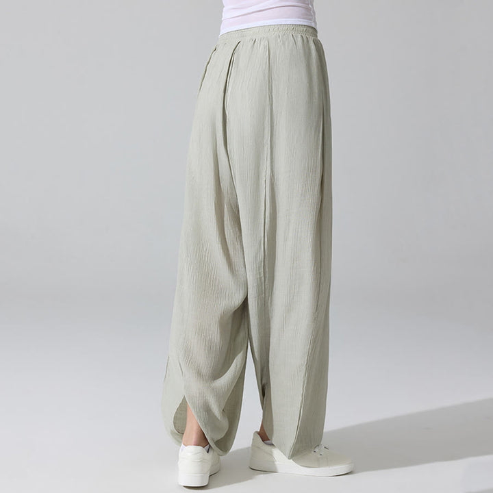 Olivenorma High Waist Elastic Waistband Crinkle Texture Loose Harem Yoga Women's Pants - image 13