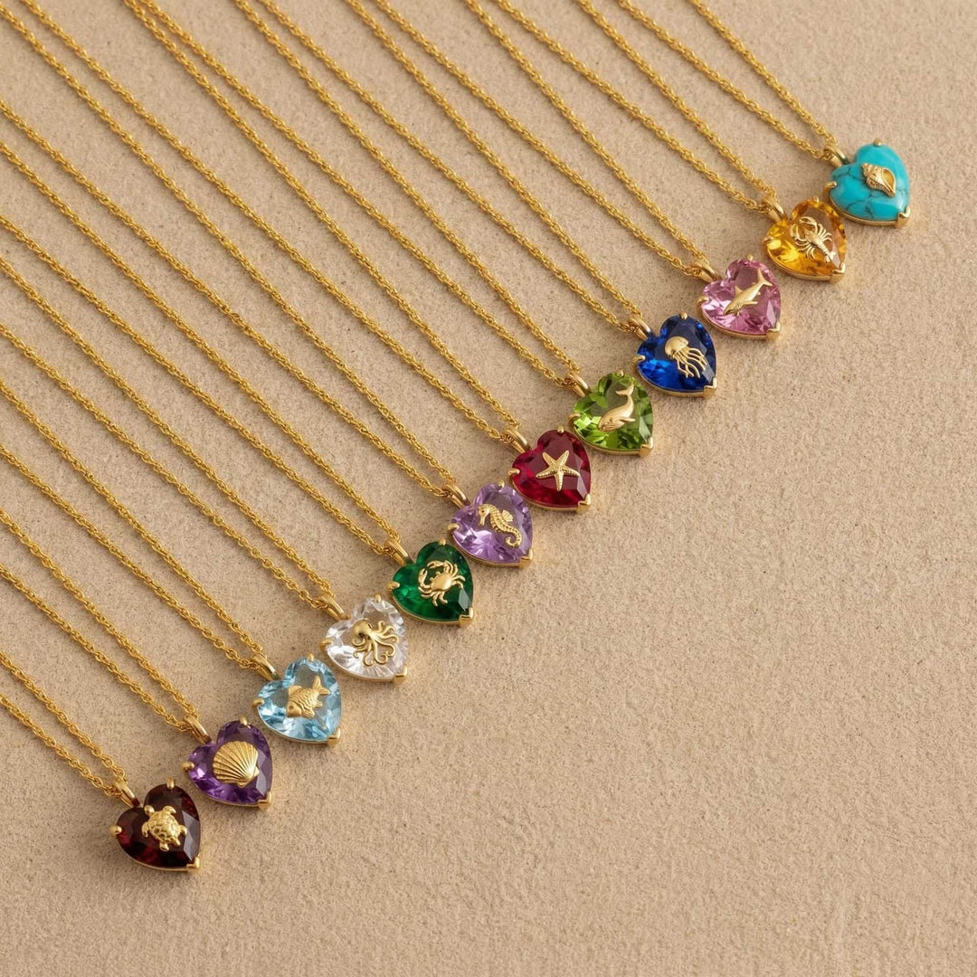 FREE Today: Ocean Creatures & Birthstone Heart Shaped Zircon Pendant Necklace - image 15