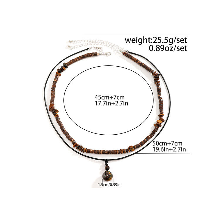 FREE Today: Brown Coconut Wood Beads Natural Stone Beads Necklace - image 7
