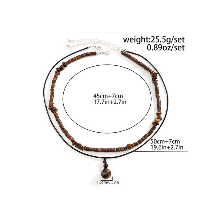 FREE Today: Brown Coconut Wood Beads Natural Stone Beads Necklace - image 7