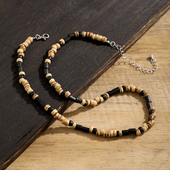 FREE Today: Brown Coconut Wood Beads Natural Stone Beads Necklace - Wood Beads & Black Bead - image 15