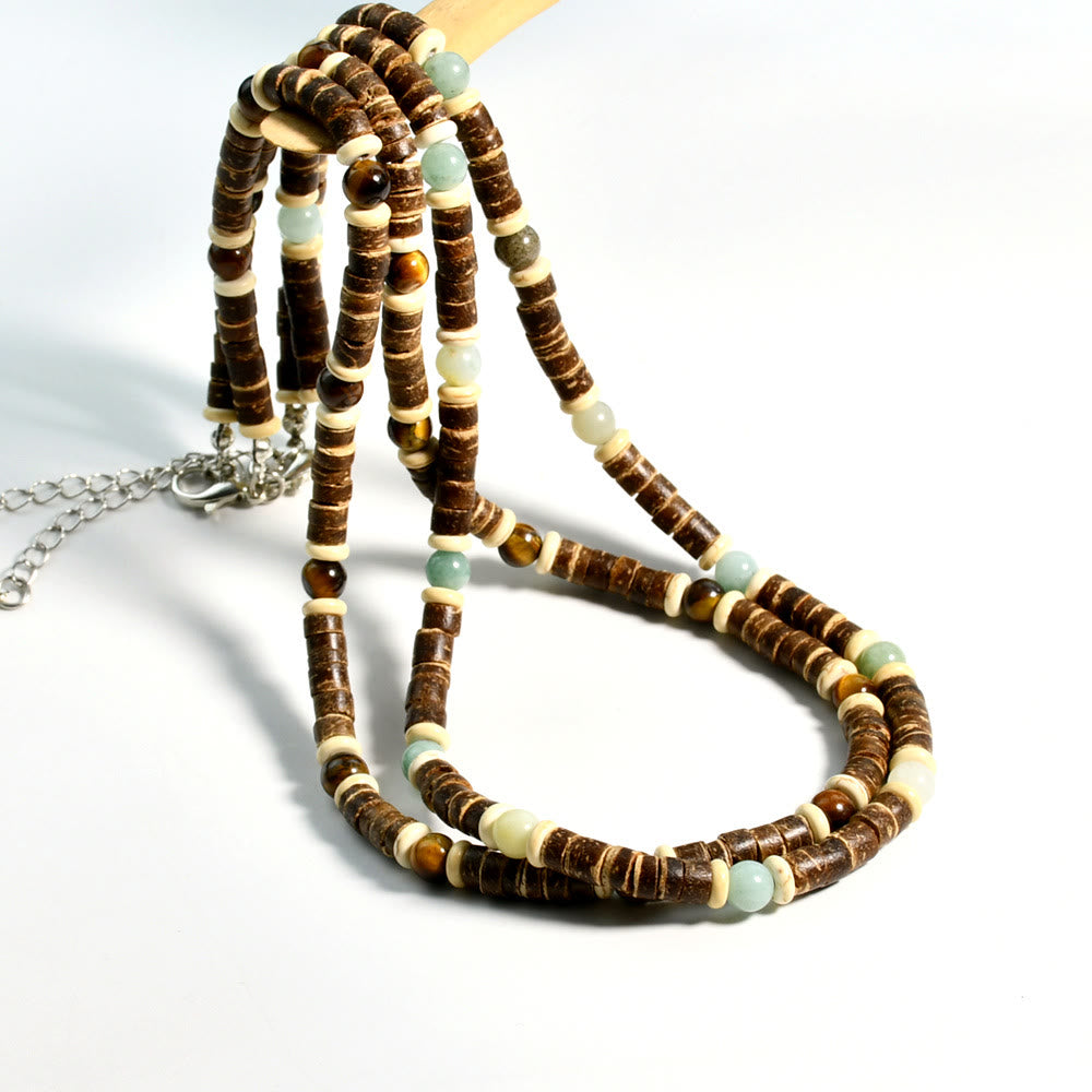 FREE Today: Brown Coconut Wood Beads Natural Stone Beads Necklace - image 27