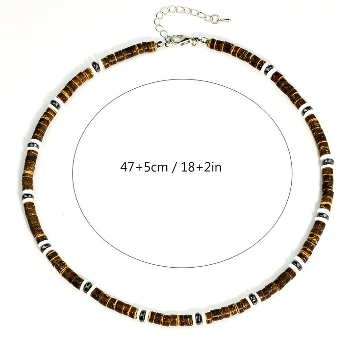 FREE Today: Brown Coconut Wood Beads Natural Stone Beads Necklace - Wood Beads & Hematite - image 29