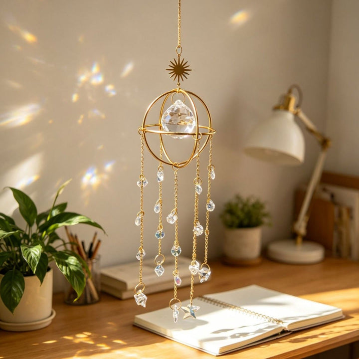FREE Today: Sunlight Catcher Crystal Color Printed Stone Pendant Bedroom Decoration Wind Chime - image 7