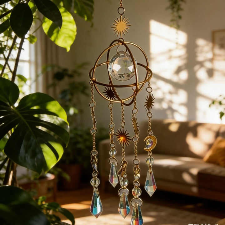 FREE Today: Sunlight Catcher Crystal Color Printed Stone Pendant Bedroom Decoration Wind Chime - image 3