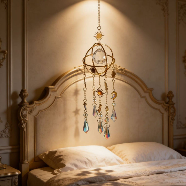 FREE Today: Sunlight Catcher Crystal Color Printed Stone Pendant Bedroom Decoration Wind Chime - image 2