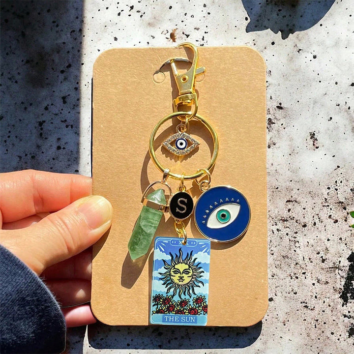 FREE Today: Protective Tarot Evil Eye Bag Accessory Keychain - The Sun Tarot - image 0