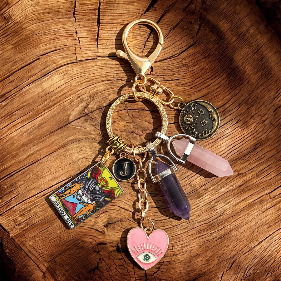 FREE Today: Protective Tarot Evil Eye Bag Accessory Keychain - Pink Lovers Tarot - image 9