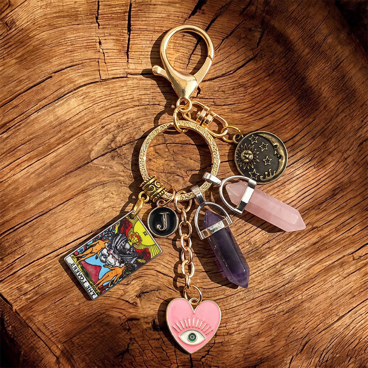 FREE Today: Protective Tarot Evil Eye Bag Accessory Keychain - Pink Lovers Tarot - image 9