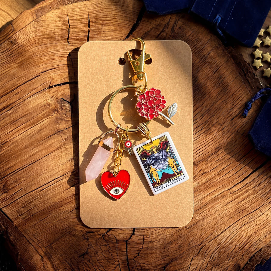 FREE Today: Protective Tarot Evil Eye Bag Accessory Keychain - Red Lovers Tarot - image 20