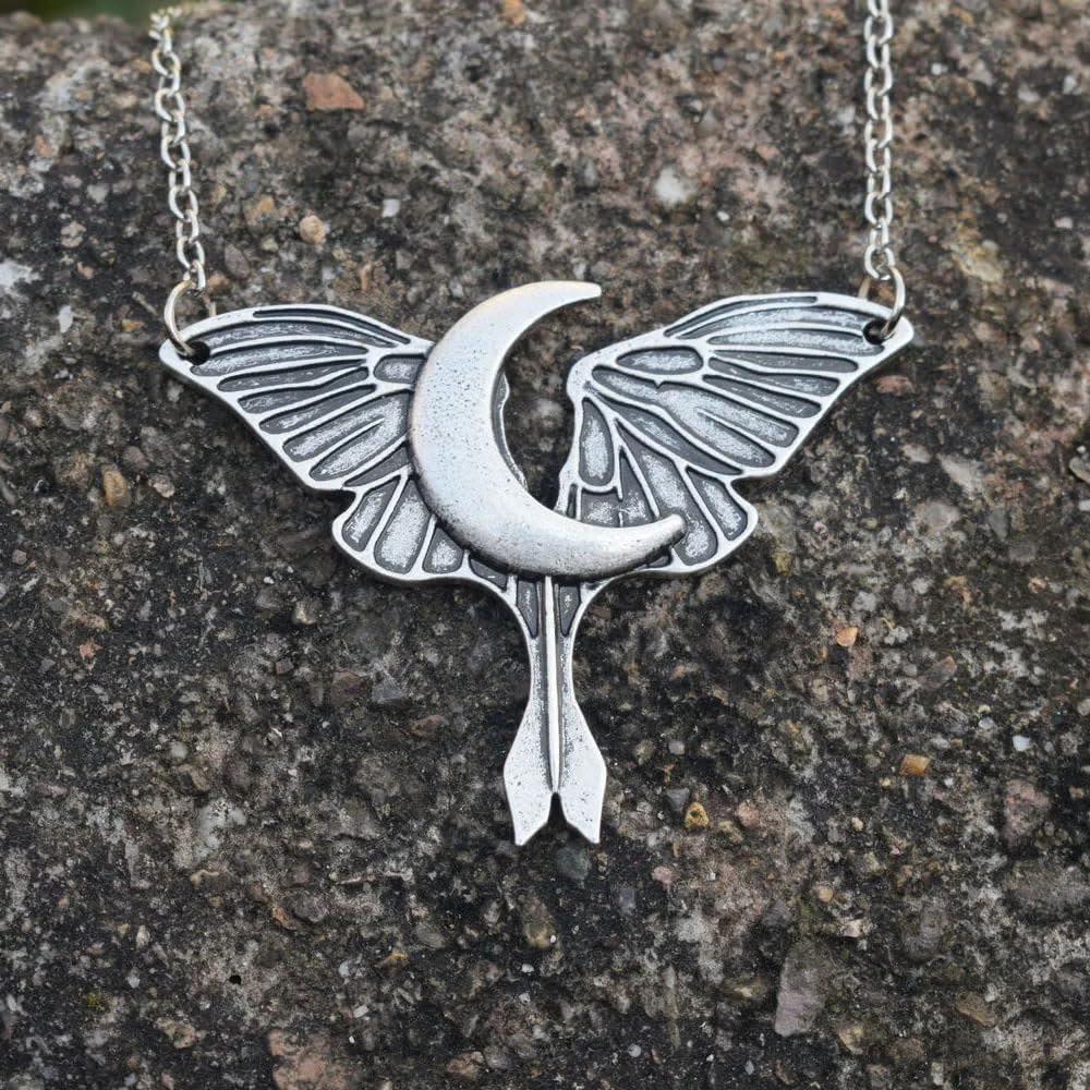 FREE Today: Witch Crescent Moon Luna Moth Pendant Necklace - image 4