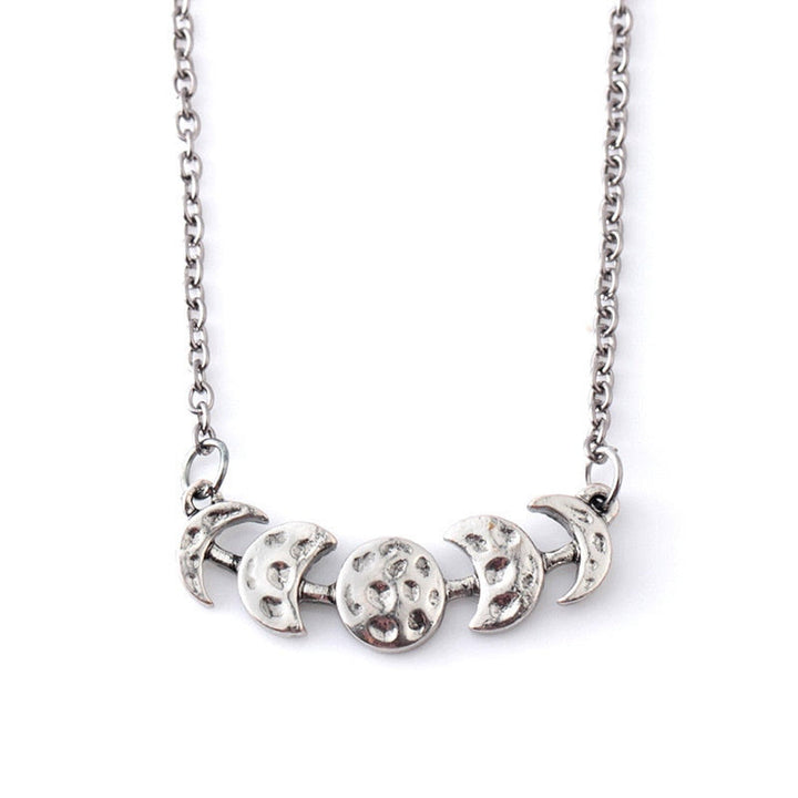 FREE Today: Witch Crescent Moon Luna Moth Pendant Necklace - Moon Phases - Silver - image 9