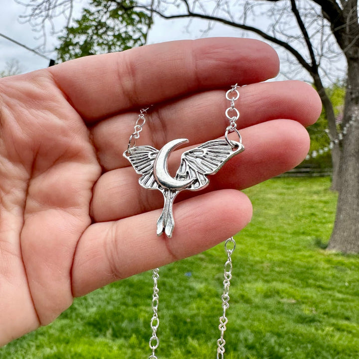 FREE Today: Witch Crescent Moon Luna Moth Pendant Necklace - image 6