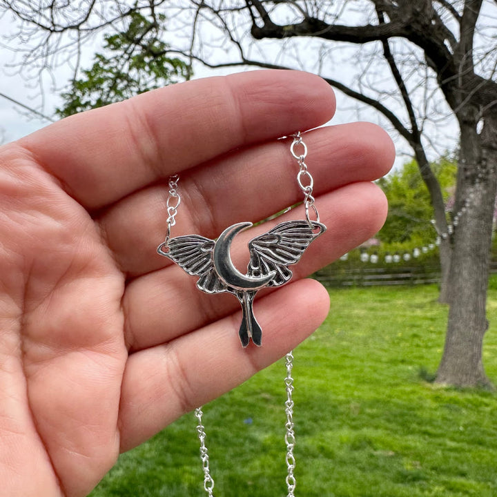 FREE Today: Witch Crescent Moon Luna Moth Pendant Necklace - image 7