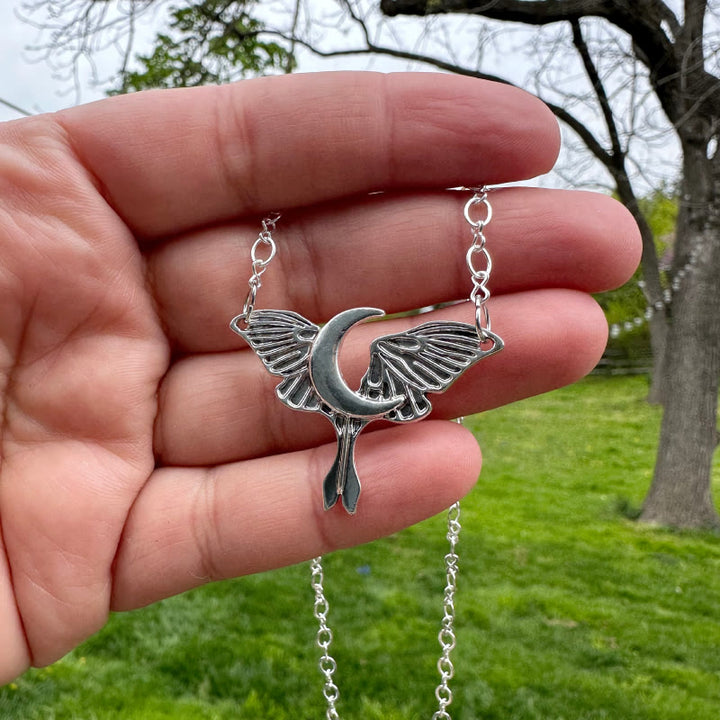 FREE Today: Witch Crescent Moon Luna Moth Pendant Necklace - image 5
