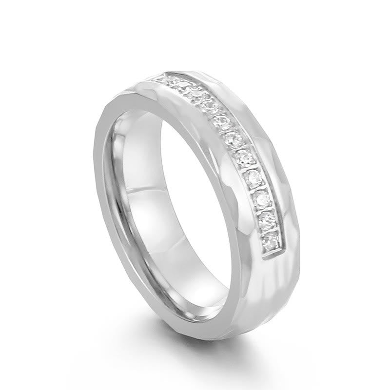 FREE Today: "Eternity" – Titanium Steel Prince Rose Couple Ring - Men - Silver Color - US 10 - image 7